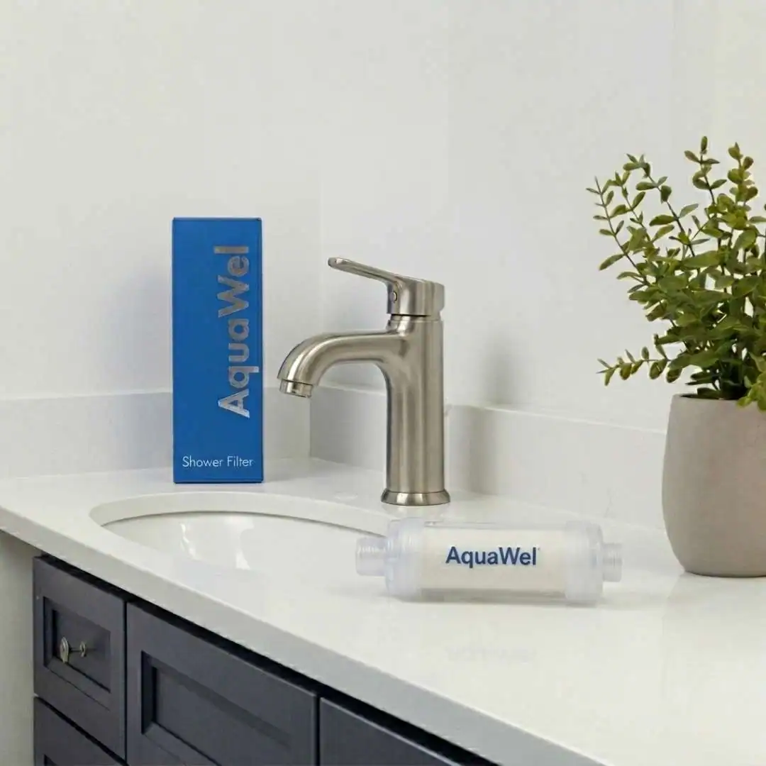 AquaWel on bathroom basin