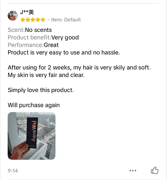 AquaWel TikTok Shop customer review 1
