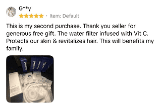 AquaWel customer review from TikTok Shop