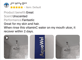 AquaWel TikTok Shop customer review 3